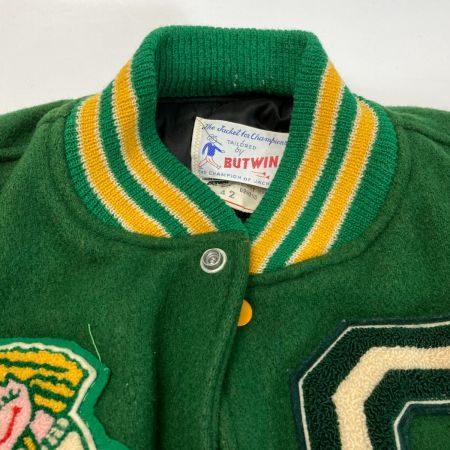  butwin スタジャン ジャケット SOUTH 74 BRONX グリーン サイズ 42 メンズ