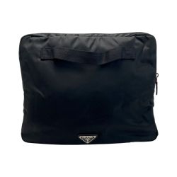 ☆☆ PRADA プラダ ナイロン PCバッグ パソコンケース ブラック クラッチバッグ 三角ロゴプレート Bランク