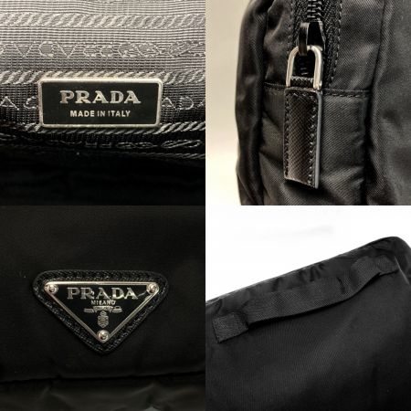  PRADA プラダ ナイロン PCバッグ パソコンケース ブラック クラッチバッグ 三角ロゴプレート