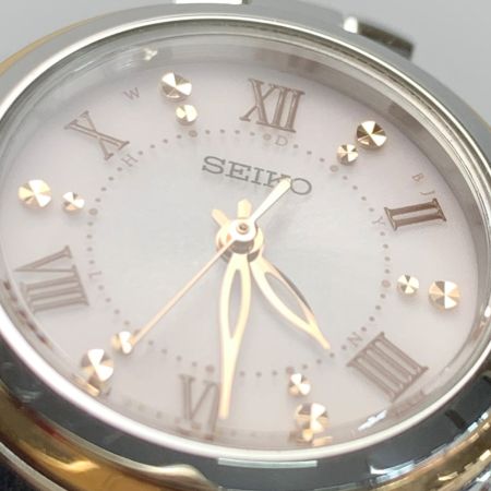  SEIKO セイコー 電波ソーラー ステンレススチール SWFH090 シルバー/ゴールド 腕時計 レディース