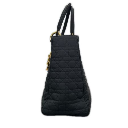  Christian Dior クリスチャンディオール ハンドバッグ　カナージュ レディディオール RU1011 ブラック GD金具