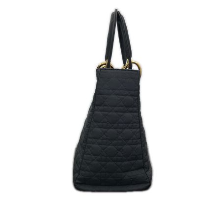  Christian Dior クリスチャンディオール ハンドバッグ　カナージュ レディディオール RU1011 ブラック GD金具