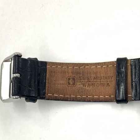  SWISS MILITARY スイスミリタリー HANOWA クォーツ 腕時計 6-4161.2 6-5161.2 ブラック x シルバー