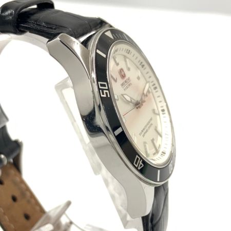  SWISS MILITARY スイスミリタリー HANOWA クォーツ 腕時計 6-4161.2 6-5161.2 ブラック x シルバー