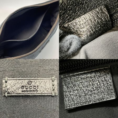  GUCCI グッチ キャンバス×レザー 114273 ブラック ショルダーバッグ レディース