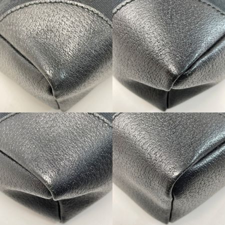  GUCCI グッチ キャンバス×レザー 114273 ブラック ショルダーバッグ レディース