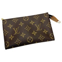☆☆ LOUIS VUITTON ルイヴィトン モノグラム ポーチ ブラウン バケット用ポーチ マルチケース 小物入れ Cランク