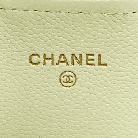  CHANEL シャネル マトラッセ クラシック フラップ 長財布 AP0241 ライトイエロー ココマーク キャビアスキン