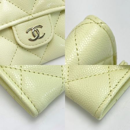  CHANEL シャネル マトラッセ クラシック フラップ 長財布 AP0241 ライトイエロー ココマーク キャビアスキン