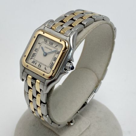  Cartier カルティエ パンテール SM コンビ SS/YG アイボリー クォーツ レディース 腕時計
