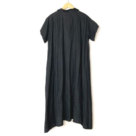  08Mab ゼロハチマブ リネンワンピース F-218HF115 ブラック サイズ F レディース