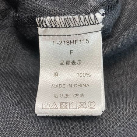  08Mab ゼロハチマブ リネンワンピース F-218HF115 ブラック サイズ F レディース