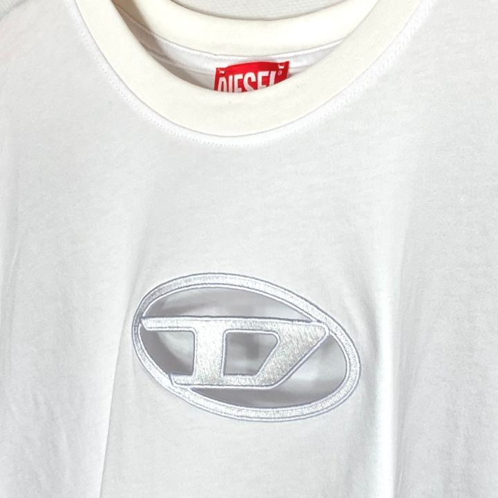 DIESEL ディーゼル 半袖Tシャツ カットソー T-ROWY-OD ホワイト サイズ