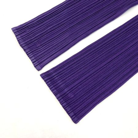  ISSEY MIYAKE イッセイミヤケ PLEATS PLEASE プリーツカットソー タートルネック pp93-jk636 パープル サイズ 3 レディース