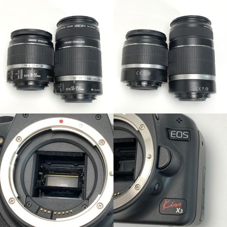  CANON キャノン EOS kiss X3 Wズームキット デジタル一眼レフカメラ