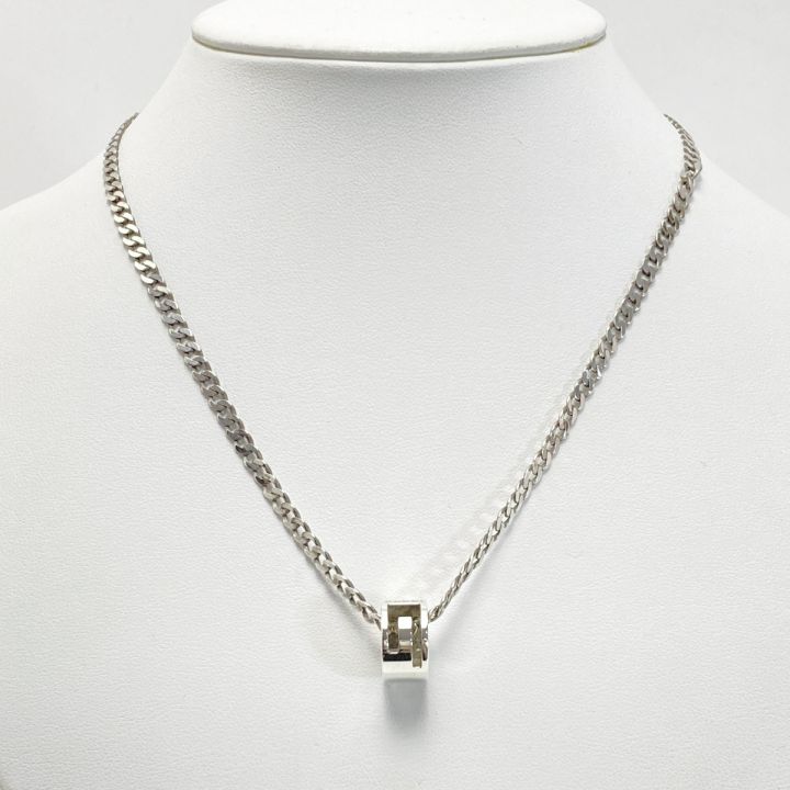 GUCCI グッチ カットアウト Gリング ネックレス シルバー SV925 Gロゴ