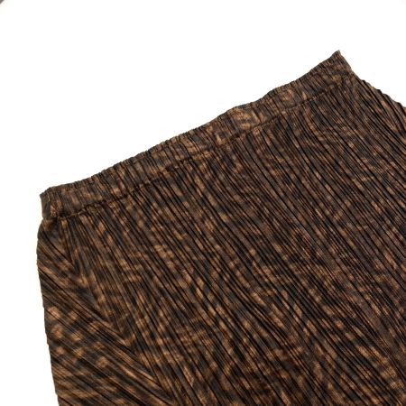  ISSEY MIYAKE イッセイミヤケ PLEATS PLEASE プリーツ 変形スカート PP43-JG964 ブラウン サイズ 2 レディース