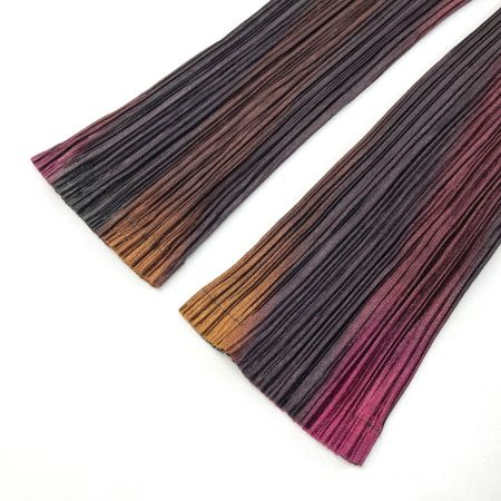  ISSEY MIYAKE イッセイミヤケ PLEATS PLEASE プリーツカーディガン PP93-JD702 ブラック×ワインレッド サイズ 3 レディース