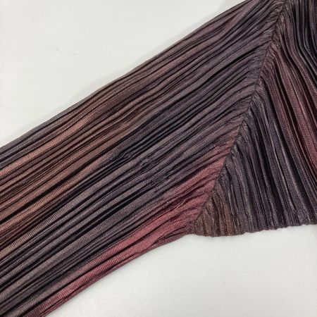  ISSEY MIYAKE イッセイミヤケ PLEATS PLEASE プリーツカーディガン PP93-JD702 ブラック×ワインレッド サイズ 3 レディース
