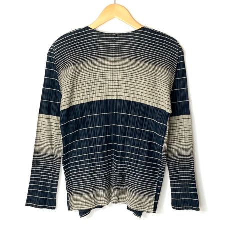  ISSEY MIYAKE イッセイミヤケ PLEATS PLEASE プリーツカーディガン PP03-J0857 ブラック サイズ 3 レディース