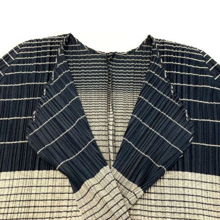  ISSEY MIYAKE イッセイミヤケ PLEATS PLEASE プリーツカーディガン PP03-J0857 ブラック サイズ 3 レディース