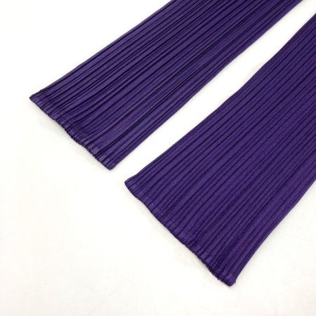  ISSEY MIYAKE イッセイミヤケ PLEATS PLEASE ハイネックカットソー タートルネック PP83-JK184 パープル サイズ 3 レディース