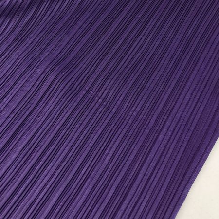  ISSEY MIYAKE イッセイミヤケ PLEATS PLEASE ハイネックカットソー タートルネック PP83-JK184 パープル サイズ 3 レディース