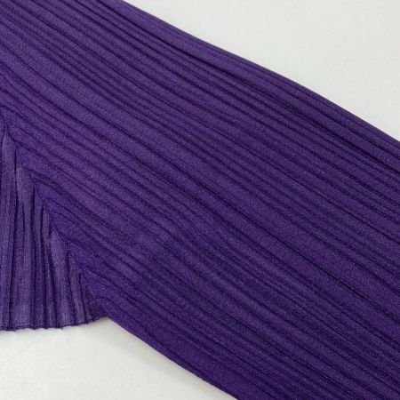  ISSEY MIYAKE イッセイミヤケ PLEATS PLEASE ハイネックカットソー タートルネック PP83-JK184 パープル サイズ 3 レディース