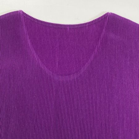  ISSEY MIYAKE イッセイミヤケ PLEATS PLEASE プリーツ カットソー PP21-FK103 パープル サイズ 3 レディース