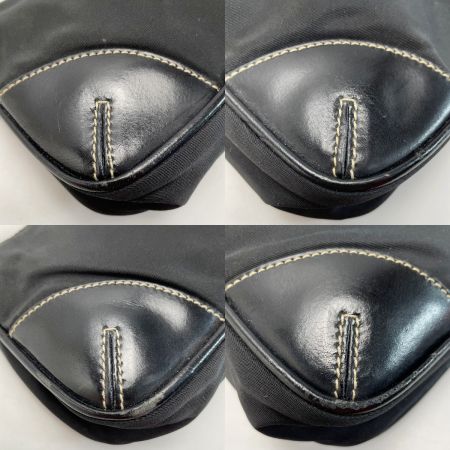  PRADA プラダ ナイロン 三角ロゴプレート ブラック ショルダーバッグ レディース