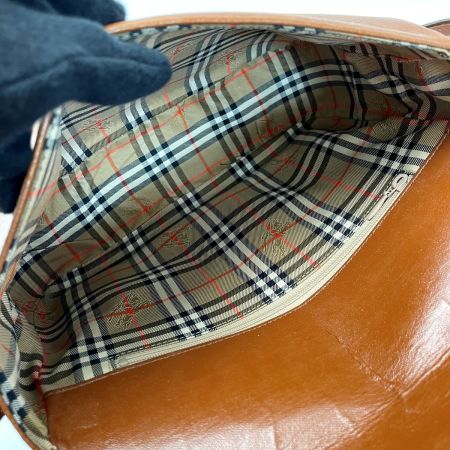  Burberrys バーバリーズ 内装チェック柄 ブラウン ショルダーバッグ レディース