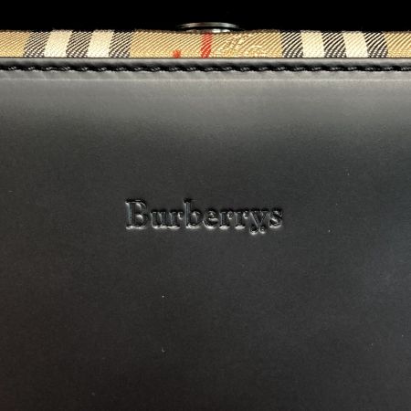  Burberrys バーバリーズ ノバチェック スクエア ハンドバッグ VS901 BE09 ブラック ボックスバッグ レザー