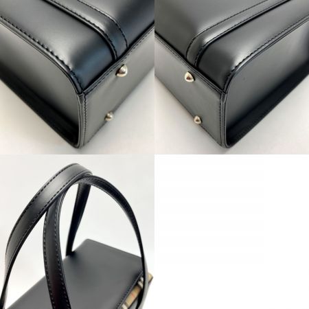  Burberrys バーバリーズ ノバチェック スクエア ハンドバッグ VS901 BE09 ブラック ボックスバッグ レザー