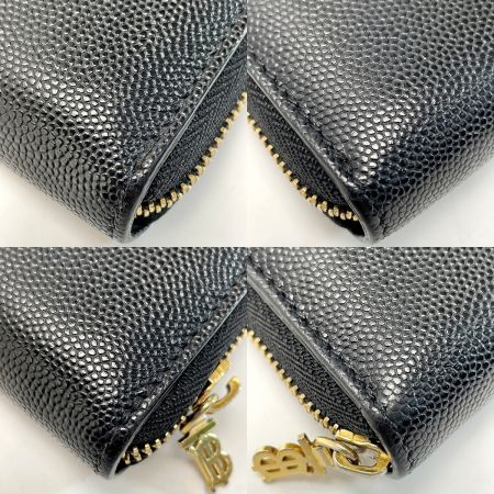  BURBERRY バーバリー TBロゴ エルモア 8023297 ブラック 長財布 レディース ゴールド金具 袋有