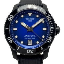 ☆☆ TISSOT ティソ シーマスター1000 パワーマティック80 T1208073704100 自動巻き メンズ 腕時計 箱有 SEASTAR Aランク