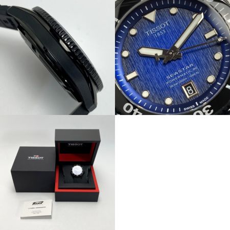  TISSOT ティソ シーマスター1000 パワーマティック80 T1208073704100 自動巻き メンズ 腕時計 箱有 SEASTAR