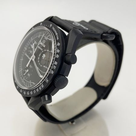  SWATCH スウォッチ ×オメガ スピードマスター ミッショントゥ ムーンフェイズ クロノグラフ SO33B700 クォーツ メンズ 腕時計 箱有