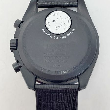  SWATCH スウォッチ ×オメガ スピードマスター ミッショントゥ ムーンフェイズ クロノグラフ SO33B700 クォーツ メンズ 腕時計 箱有