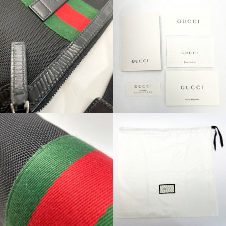  GUCCI グッチ シェリーライン キャンバス/レザー 631195 ブラック ショルダーバッグ レディース 袋有