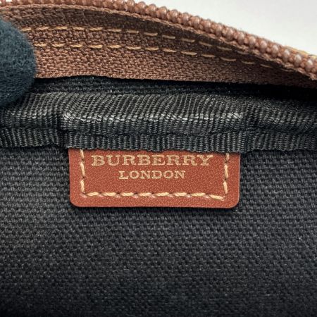  BURBERRY バーバリー ノバチェック ショルダーバッグ T-04-01 キャメル シャドーホース PVC×レザー