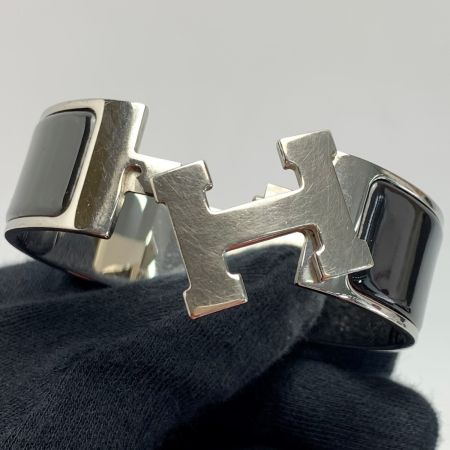  HERMES エルメス メタル ブラック Hバングル