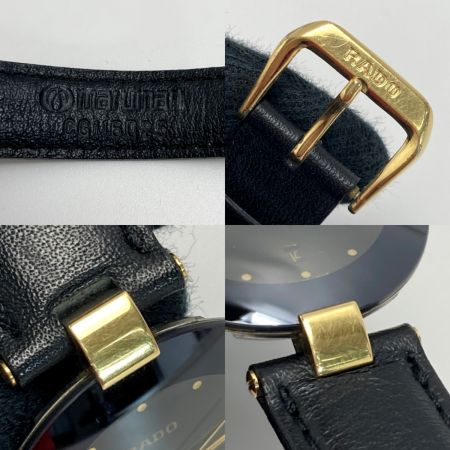  RADO ラドー クポール ダイヤスター デイト 129.3575.4 ブラック クォーツ メンズ 腕時計 COUPOLE