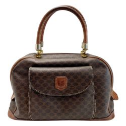 ☆☆ CELINE セリーヌ CELINE マカダム柄 MC96 ブラウン ミニボストンバッグ レディース  Cランク