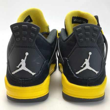  NIKE ナイキ AIR JORDAN 4 RETRO 408452-017 ブラック×イエロー スニーカー SIZE 23cm レディース 箱付き