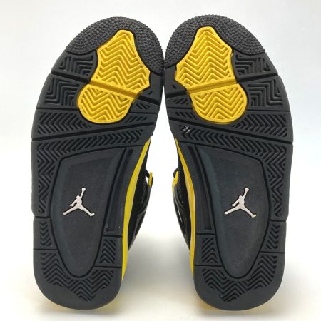  NIKE ナイキ AIR JORDAN 4 RETRO 408452-017 ブラック×イエロー スニーカー SIZE 23cm レディース 箱付き