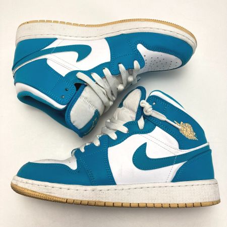  NIKE ナイキ AIR JORDAN1 スニーカー DQ8423-400 ホワイト×ブルー SIZE 24cm レディース 箱付き