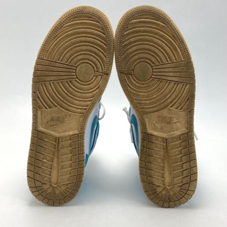  NIKE ナイキ AIR JORDAN1 スニーカー DQ8423-400 ホワイト×ブルー SIZE 24cm レディース 箱付き
