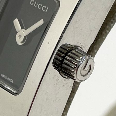 GUCCI グッチ ステンレススチール シルバー 6100L クォーツ 腕時計 レディースウォッチ