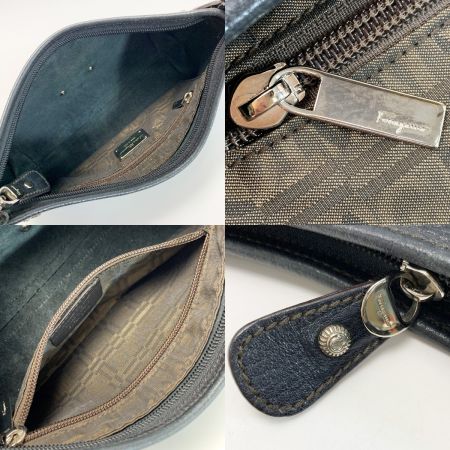  Salvatore Ferragamo サルヴァトーレフェラガモ セミショルダーバッグ EY-21 8414 ブラック レザー レディース