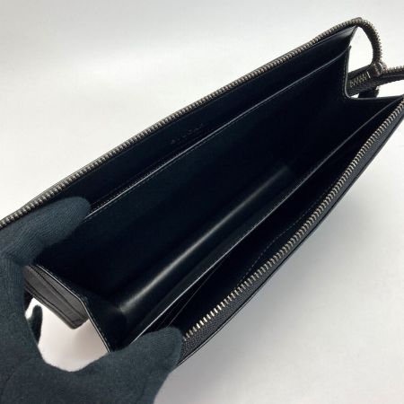  BVLGARI ブルガリ セルペンティ スカリエマン セカンドバッグ ブラック レザー クラッチバッグ